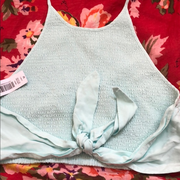 Aritzia Greene Blouse smocked halter tank top - Picture 2 of 4